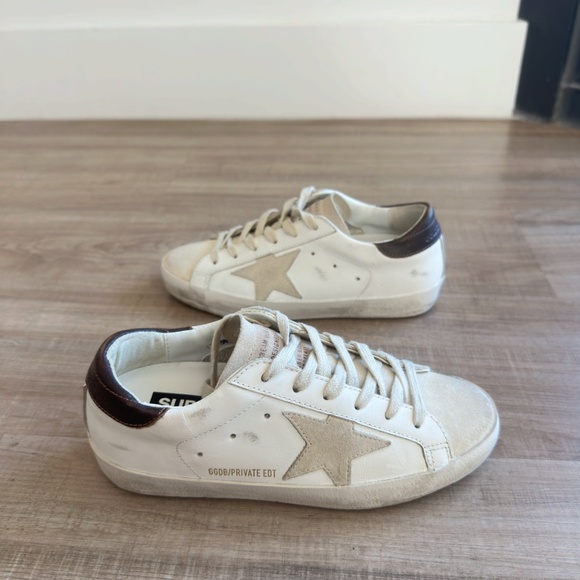 Golden Goose Super Star Private EDT White Brown Beige Sneaker - Picture 3 of 11
